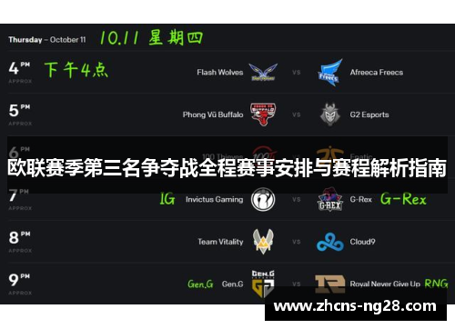 欧联赛季第三名争夺战全程赛事安排与赛程解析指南